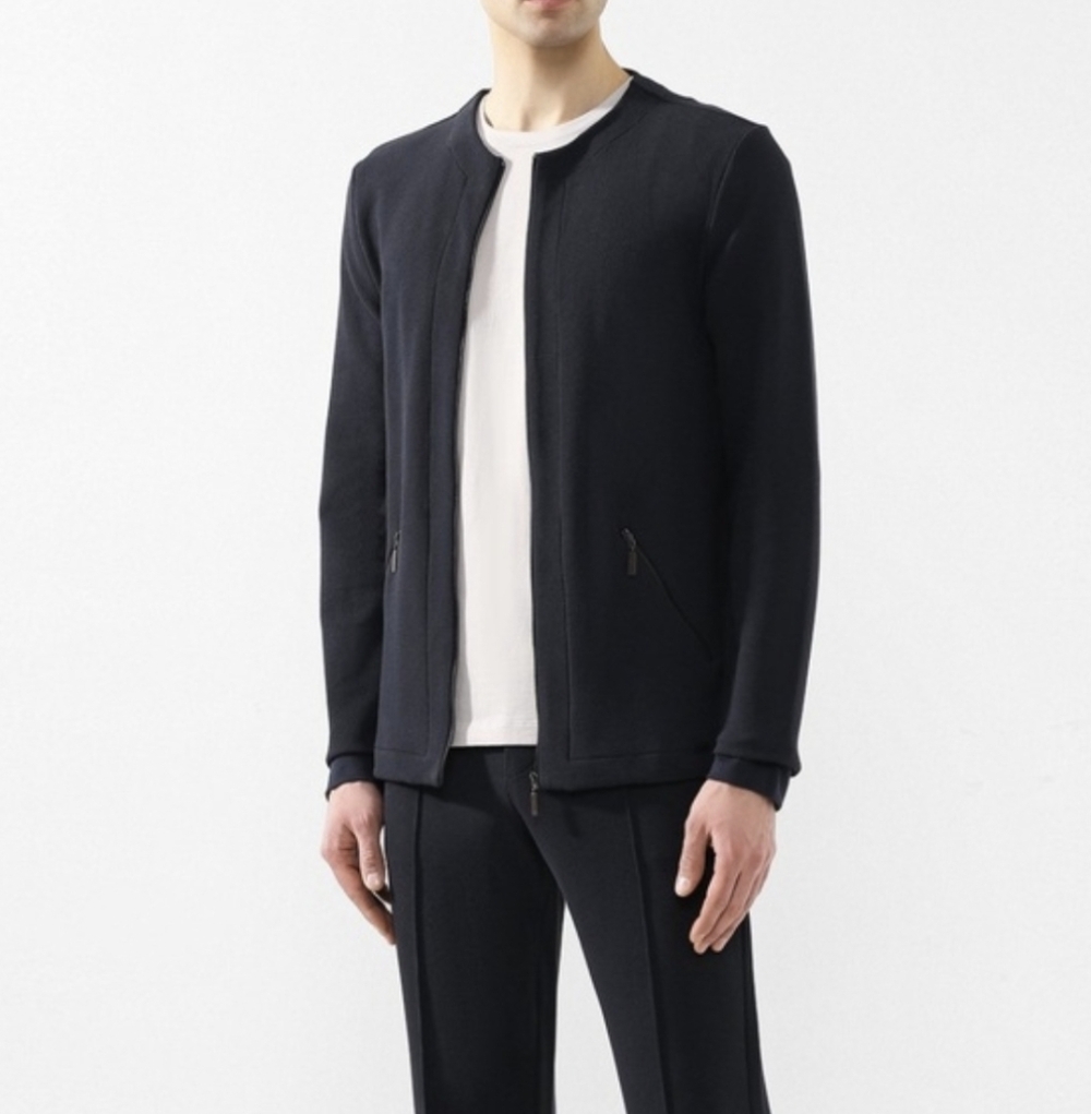 Hanro Bruno Navy  Zip-Up Jacket Medium